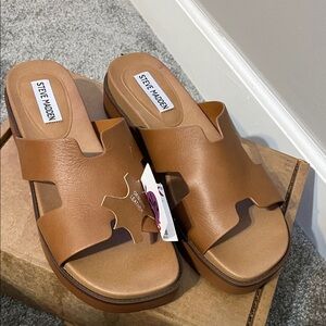 Steve Madden Women's Brown Slide Sandals 8.5